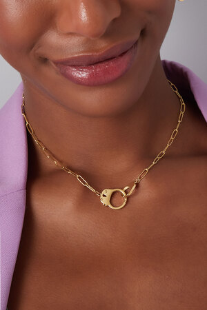 Link chain connected charm - gold h5 Picture3